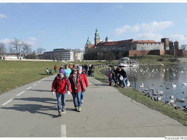 z tylu widoczny Wawel